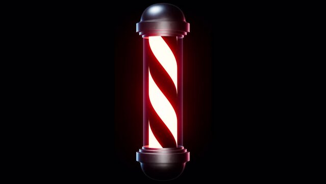 Shining Barber Shop Pole Red Light Alpha Loop