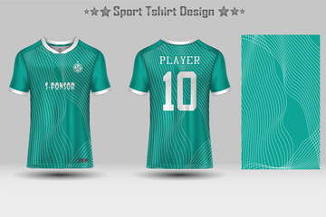 Football jersey mockup abstract geometric pattern sport t-shirt design © Ibnu