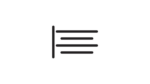 All kinds of Alignment. Transparent background 4k icon animation.