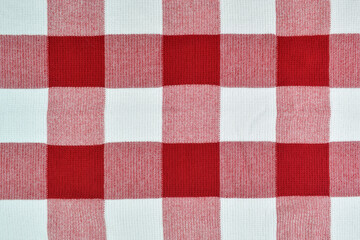Red and White Checkered Tablecloth Background