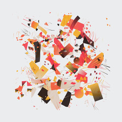 Scandi Art Made With Scandinavian Inspired Graphics Using Abstract Vector Geometric Shapes