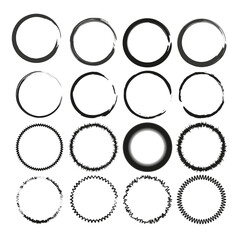 round frame brush. Watercolor brush texture. Vector illustration. Stock image. 