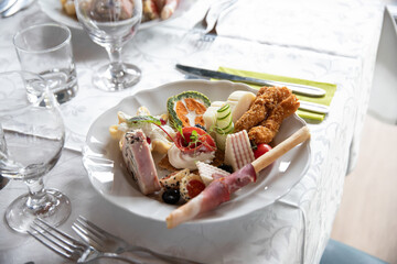 Appetizer on a festive table