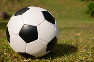 Fototapeta na wymiar football soccer on grass