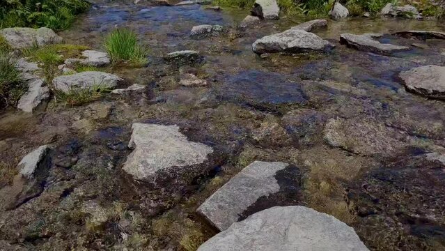River and mountain landscape in summer season