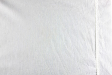 White fabric with a stitched strip.Material cotton white tailoring. High definition white cotton...