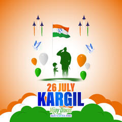 Vector illustration for Kargil Vijay Diwas banner