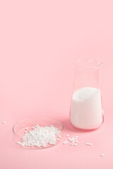 Sugar substitute on color background.