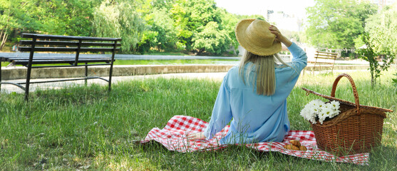 Concept of beautiful outdoor relax in summer time, picnic