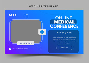 Naklejka na ściany i meble medical or Healthcare webinar banner template