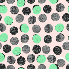 Seamless retro pattern. Stylish polka dot texture. Ideal for wallpaper, surface textures, textiles.