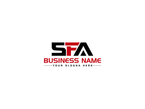 Initial SFA Logo Letter Vector, Creative SF s f a Logo Letter Design With Colorful Three Letter Unique Symbol For Business Or Brand