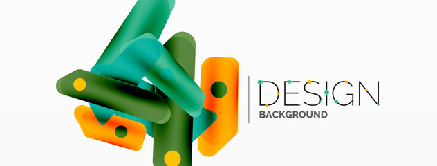 Tech minimal geometric wallpaper. Creative abstract background. Ribbon style stripes vector illustration for wallpaper banner background or landing page