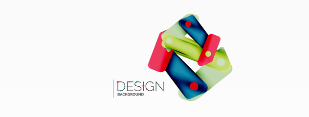 Creative geometric wallpaper. Minimal abstract background. Color bright overlapping lines composition vector illustration for wallpaper banner background or landing page