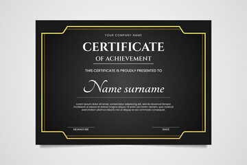 Elegant certificate of achievement template design