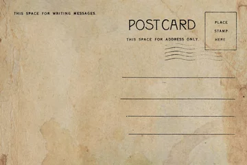 Deurstickers Vintage postcards are old and dirty for writing a message © suradeach seatang