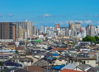 Fototapeta premium 住宅街 ビル街