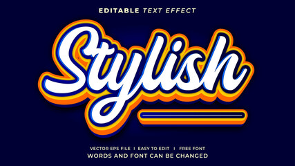 Stylish Text Effect, Editable 3D Text Style