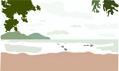 peaceful ocean with no humans.