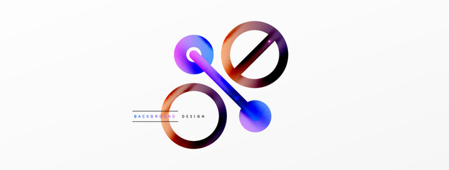 Circle composition abstract background. Trendy techno business template for wallpaper, banner, background or landing