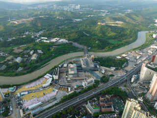 Aerial view of landscape in shenzhen city, China