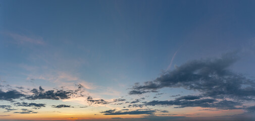 Fantastic thunderclouds at sunrise
