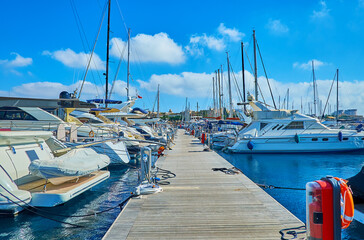 The shipyard of Valletta, Malta