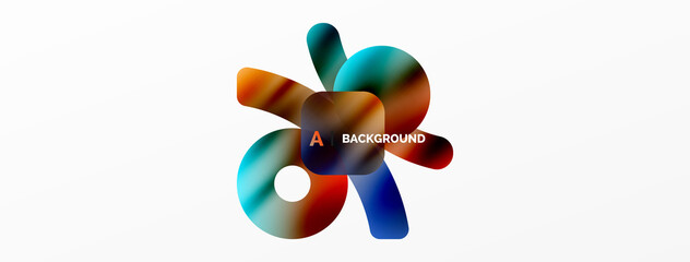 Metallic shiny geometric surfaces, round shapes and circles. Digital web futuristic template for wallpaper, banner, background, card, book Illustration, landing page