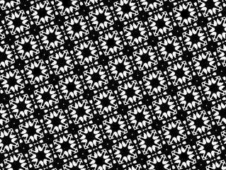Ornament with elements of black and white colors.