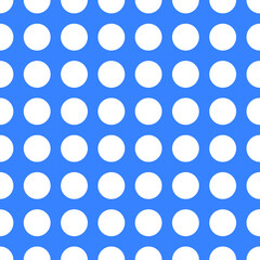 white polka dots pattern blue
 background vector image