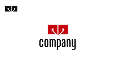 company logo design with modern minimal letter m