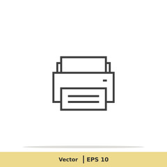 Print Icon. Printer Symbol. Design Logo Template. Vector Icon EPS 10 Pixel Perfect