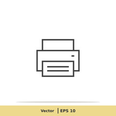 Print Icon. Printer Symbol. Design Logo Template. Vector Icon EPS 10 Pixel Perfect