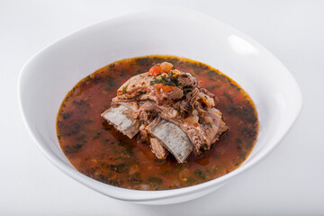 Soup with meat on the bone