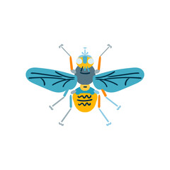 fly insect vector illustration isolated on white