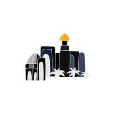 skyline with old Central Asia city