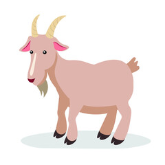 goat with horns and beard