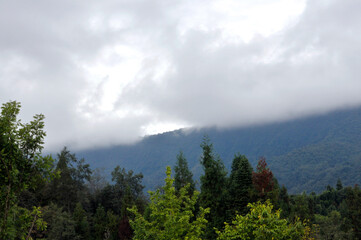 clouds over the mountains