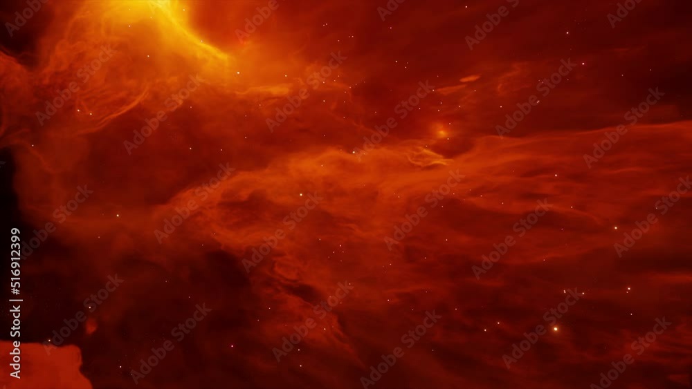 Wall mural 4k 3d animation - zooming into a nebula..