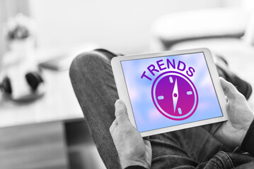 Trends concept on a tablet