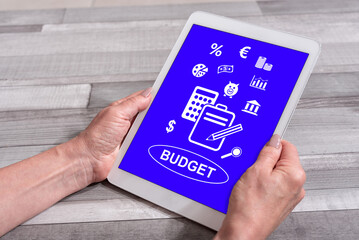 Budget concept on a tablet