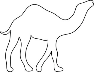 Camel vector illustration design, silhouette camel with black colour.eps