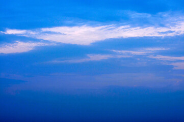 Dramatic panorama sky after sunrise
