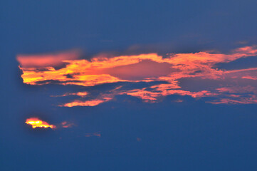 Dramatic panorama sky after sunrise