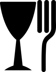 glass fork sausage vector icon illustration on white background..eps