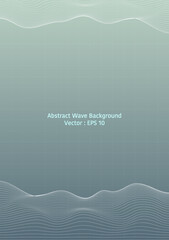 Abstract wave background design (sound wave style), wave groups at the top and bottom, grey metal color