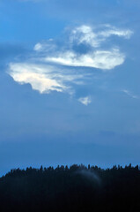 Dramatic panorama sky after sunrise