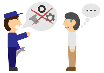 部品が生産終了などで手に入らないため修理できないと業者に説明を受けて困惑している人