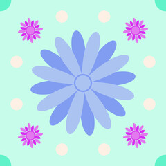 Seamless abstract flower pattern  Geometric floral ornament Graphic pattern Vector illustration