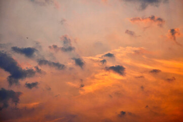 sunset with clouds